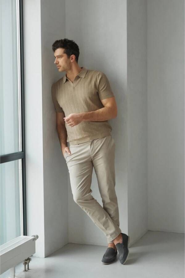 Estro Heren Grijze Loafers gemaakt van Echt Velours Er00112567 Gray Heren