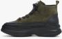 Estro Dames Groen & Zwart Leer & Suède High-Top Sneakers Er00113558 Multicolor Dames - Thumbnail 2