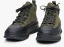 Estro Dames Groen & Zwart Leer & Suède High-Top Sneakers Er00113558 Multicolor Dames - Thumbnail 5