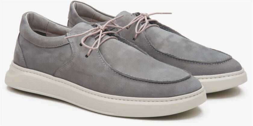 Estro Heren Grijze Loafers gemaakt van Echt Italiaans Velours Er00114393 Gray Heren