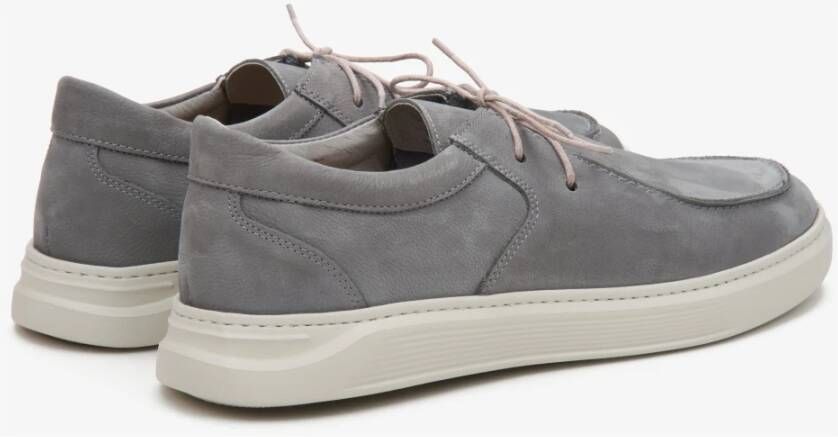Estro Heren Grijze Loafers gemaakt van Echt Italiaans Velours Er00114393 Gray Heren