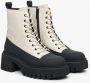 Estro Dames Beige & Zwarte Enkellaarzen gemaakt van Echt Leer Er00113296 Multicolor Dames - Thumbnail 3