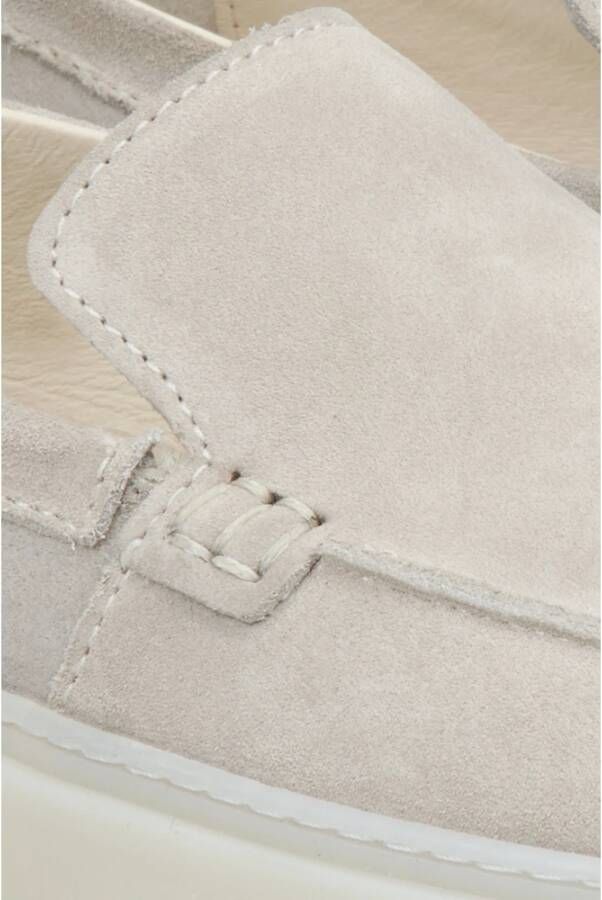 Estro Dames Lichtbeige Loafers gemaakt van Echt Italiaans Velours Er00114886 Beige Dames