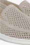 Estro Lichtbeige Loafers voor Dames gemaakt van Premium Italiaans Echt Velours met Perforatie - Thumbnail 2