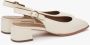 Estro Lichtbeige slingback pumps voor dames met lage hak - Thumbnail 2