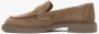 Estro Lichtbruine Penny Loafers voor dames gemaakt van Premium Italiaans Echt Velours Brown Dames - Thumbnail 3