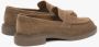 Estro Lichtbruine Penny Loafers voor dames gemaakt van Premium Italiaans Echt Velours Brown Dames - Thumbnail 5
