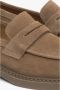 Estro Lichtbruine Penny Loafers voor dames gemaakt van Premium Italiaans Echt Velours Brown Dames - Thumbnail 6