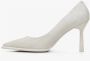 Estro Dames Licht Beige Denim Pumps met een Stabiele Hak Er00114626 Beige Dames - Thumbnail 2