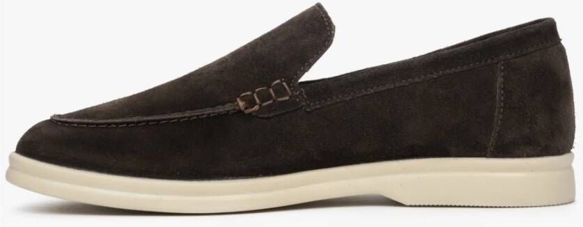 Estro Bruine Suède Loafers Brown Dames