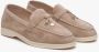 Estro Beige Kwast Loafers voor vrouwen gemaakt van Velours Brown Dames - Thumbnail 2