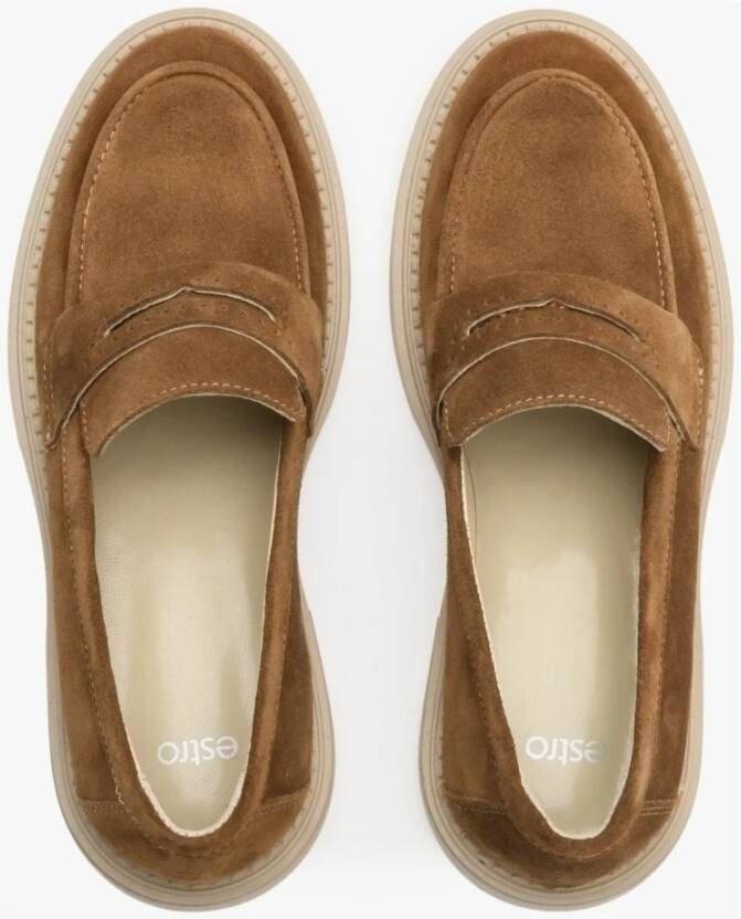 Estro Loafers Brown Dames
