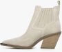 Estro Dames Beige & Grijze Cowboy Laarzen gemaakt van Italiaans Echt Velours Er00114524 Beige Dames - Thumbnail 2