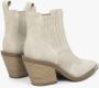 Estro Dames Beige & Grijze Cowboy Laarzen gemaakt van Italiaans Echt Velours Er00114524 Beige Dames - Thumbnail 4
