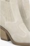 Estro Dames Beige & Grijze Cowboy Laarzen gemaakt van Italiaans Echt Velours Er00114524 Beige Dames - Thumbnail 6