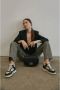 Estro Dames Zwarte & Beige Sneakers gemaakt van Echt Leer en Velours ES8 Er00111707 Black Dames - Thumbnail 7