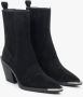 Estro Dames Zwarte Cowboy Laarzen gemaakt van Italiaans Echt Velours Er00110582 Black Dames - Thumbnail 5