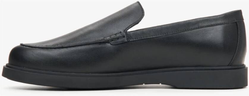 Estro Heren Zwarte Loafers gemaakt van Premium Italiaans Echt Leer Er00115834 Black Heren