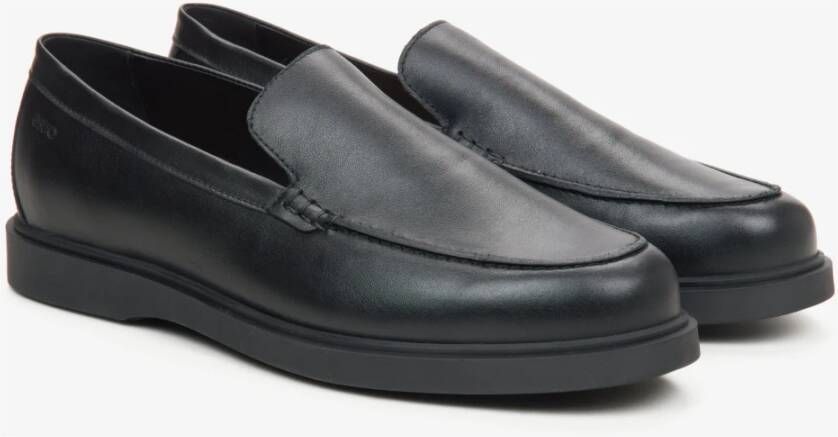 Estro Heren Zwarte Loafers gemaakt van Premium Italiaans Echt Leer Er00115834 Black Heren
