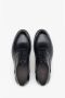 Estro Luxe Zwarte Leren Oxford Schoenen Black Heren - Thumbnail 4