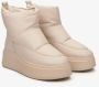 Estro Dames Beige Sneeuwlaarzen gemaakt van Echt Leer Er00112428 Beige Dames - Thumbnail 2