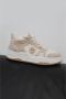Estro Dames Beige & Witte High-Top Sneakers gemaakt van Leer en Suède Er00114290 Beige Dames - Thumbnail 2