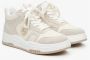 Estro Dames Beige & Witte High-Top Sneakers gemaakt van Leer en Suède Er00114290 Beige Dames - Thumbnail 3