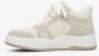Estro Dames Beige & Witte High-Top Sneakers gemaakt van Leer en Suède Er00114290 Beige Dames - Thumbnail 7
