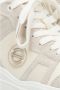 Estro Dames Beige & Witte High-Top Sneakers gemaakt van Leer en Suède Er00114290 Beige Dames - Thumbnail 8