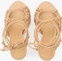 Estro Dames Beige Leren Sandalen met Hak Er00112421 Beige Dames - Thumbnail 7