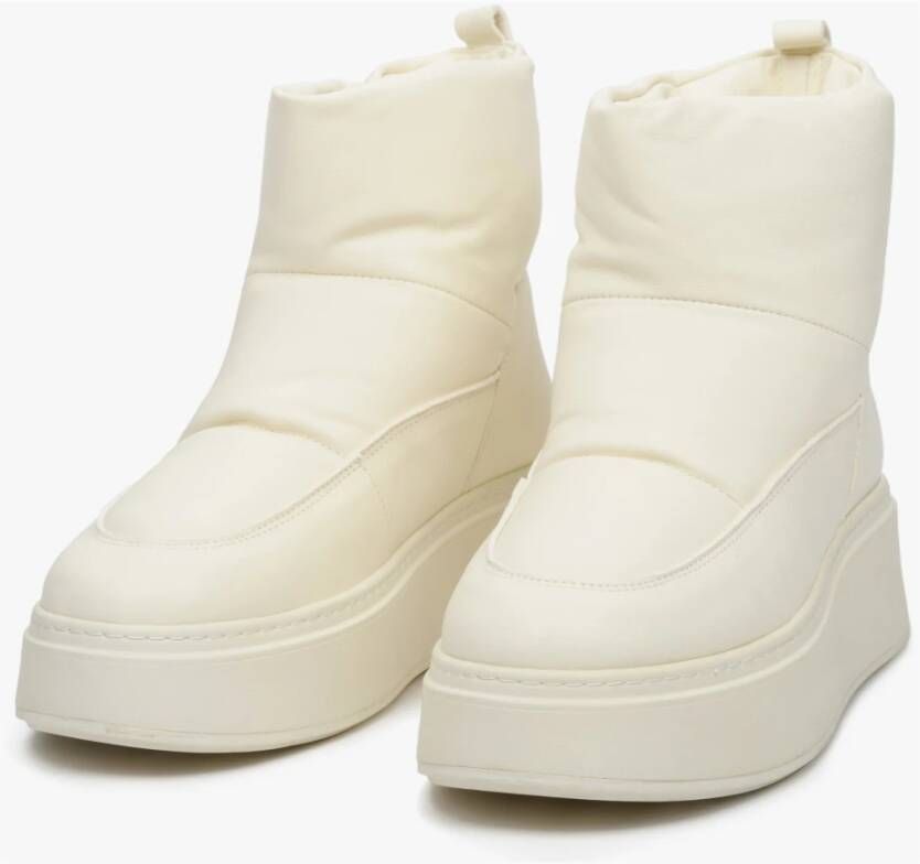 Estro Dames Licht Beige Sneeuwlaarzen gemaakt van Echt Leer Er00112427 Beige Dames
