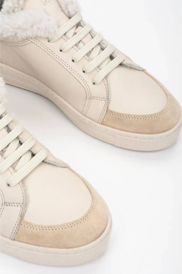 Estro Dames Beige Winter Sneakers gemaakt van Echt Suède & Leer Er00111932 Beige Dames