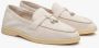 Estro Dames Crème Beige Kwast Loafers gemaakt van Velours Er00114716 Beige Dames - Thumbnail 2