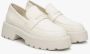 Estro Dames Licht Beige Leren Chunky Platform Instappers Er00111761 Beige Dames - Thumbnail 2