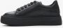 Estro Dames Zwarte Sneakers gemaakt van Echt Leer met Dikke Zool Er00114395 Black Dames - Thumbnail 2