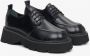 Estro Dames Zwarte Leren Brogues met Dikke Zool Er00113810 Black Dames - Thumbnail 2