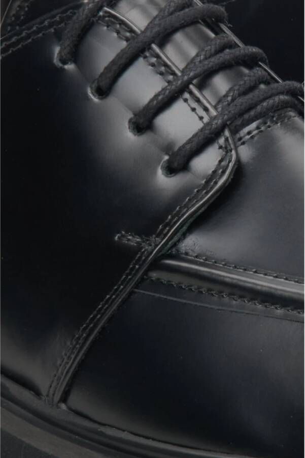 Estro Dames Zwarte Leren Brogues met Dikke Zool Er00113810 Black Dames
