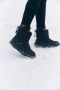 Estro Dames Zwarte Bontgevoerde Sneeuwlaarzen gemaakt van Echt Leer Er00114130 Black Dames - Thumbnail 2