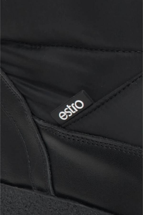 Estro Dames Zwarte Bontgevoerde Sneeuwlaarzen gemaakt van Echt Leer Er00114130 Black Dames