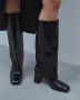 Estro Dames Oversized Laarzen gemaakt van Zwart Lakleer Er00113574 Black Dames - Thumbnail 2