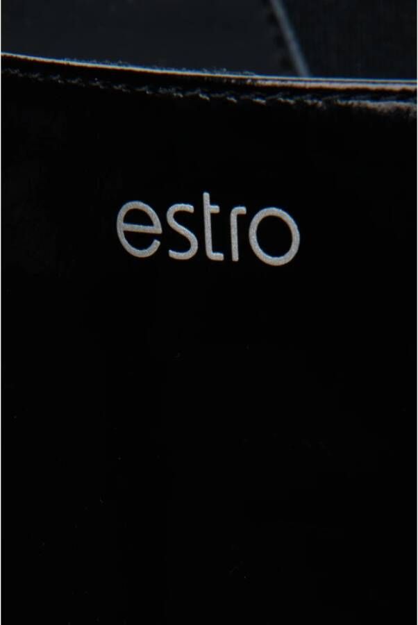 Estro Dames Oversized Laarzen gemaakt van Zwart Lakleer Er00113574 Black Dames