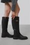 Estro Dames Zwarte Leren Laarzen met Decoratieve Band Er00114257 Black Dames - Thumbnail 2