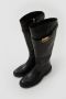 Estro Dames Zwarte Leren Laarzen met Decoratieve Band Er00114257 Black Dames - Thumbnail 3