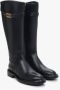 Estro Dames Zwarte Leren Laarzen met Decoratieve Band Er00114257 Black Dames - Thumbnail 6
