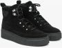 Estro Dames Zwarte High-Top Sneakers met Isolatie gemaakt van Echt Suède Er00111764 Black Dames - Thumbnail 2