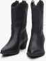 Estro Dames Zwarte Laag Uitgesneden Cowboy Laarzen gemaakt van Echt Leer Er00114337 Black Dames - Thumbnail 5