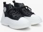 Estro Dames Zwart & Wit Leren High-Top Sneakers Er00113462 Black Dames - Thumbnail 2