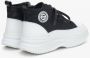 Estro Dames Zwart & Wit Leren High-Top Sneakers Er00113462 Black Dames - Thumbnail 5