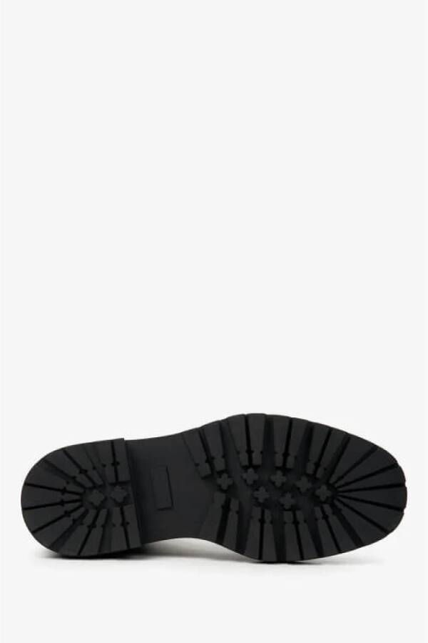 Estro Zwarte Slip-on Enkellaarsjes Black Dames