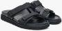 Estro Heren Zwarte Leren Slides met een Flexibele Zool Er00113412 Black Heren - Thumbnail 2